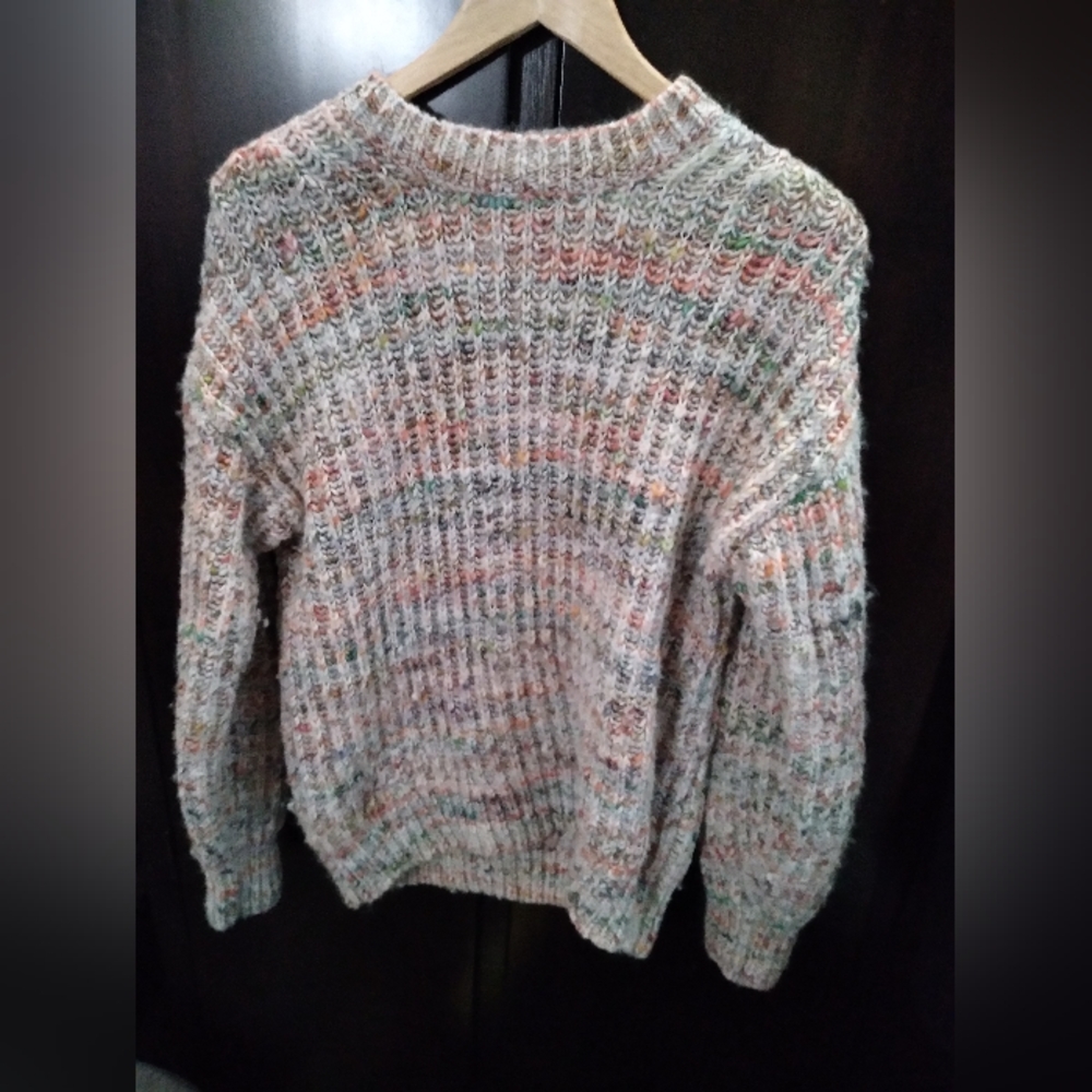 Aritzia Wilfred Free Retrograde Multicolor Knit Cropped Sweater - Picture 5 of 6